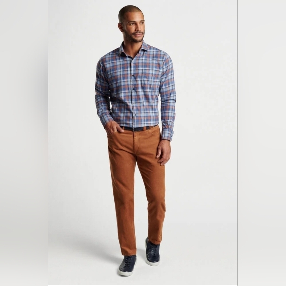 Peter Millar Brown Corduroy Five-Pocket Pant sz 36